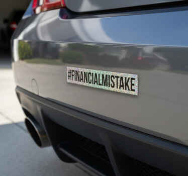 Samolepka na auto lesklá finanční chyba - TenStickers
