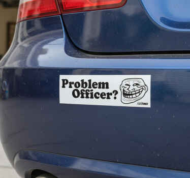 Car sticker problem officer? - TenStickers