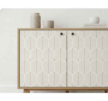 Furniture sticker gold geometric hexagon design - TenStickers