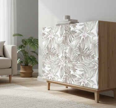 Furniture sticker soft tropical leaf design - TenStickers
