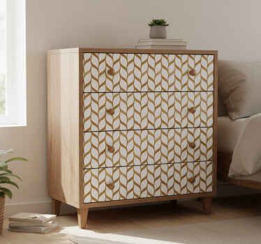 Furniture sticker gold braided leaf design - TenStickers