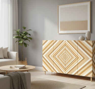 Furniture sticker sand striped geometric diamonds - TenStickers