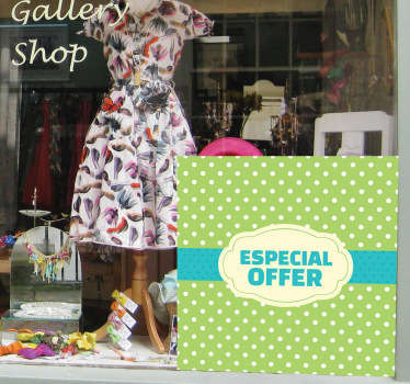 Naklejka etykieta w kropki - TenStickers