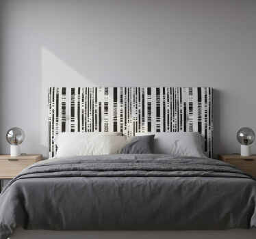 Furniture sticker black and white glitch stripes - TenStickers