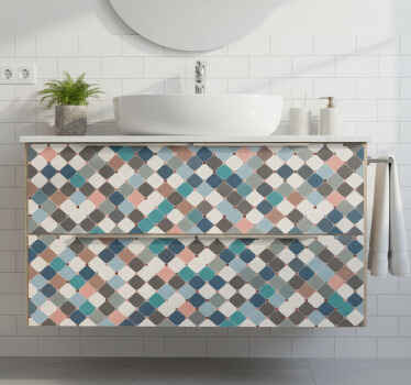 Furniture sticker geometric mosaic tiles - TenStickers