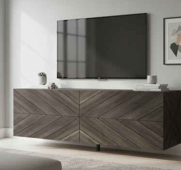 Furniture sticker dark chevron wood design - TenStickers