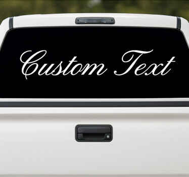 Sticker vrachtwagen en bestelwagen met tekst - TenStickers