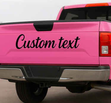 Van sticker custom text for back of truck - TenStickers