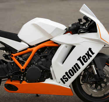 Motorbike sticker custom text for motorcycle - TenStickers