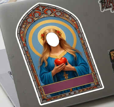 Prilagodljiva nalepka Ženska prilagojena obrazna slika - TenStickers