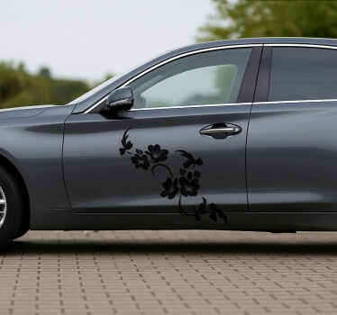 Adesivo per auto motivo floreale - TenStickers