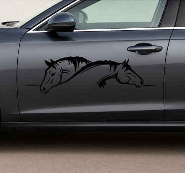 Adesivo per auto scuderia e cavalli - TenStickers