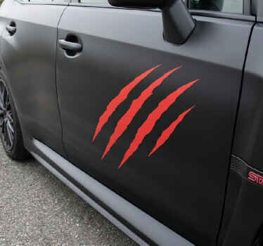 Adesivo per auto graffio rosso - TenStickers