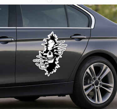 Adesivo per auto esterno teschio scuro - TenStickers