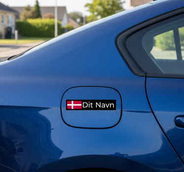 Tilpasses klistermærke med dansk flag motiv - TenStickers