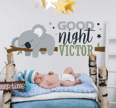 Baby Koala Tree Kids Wall Sticker - TenStickers
