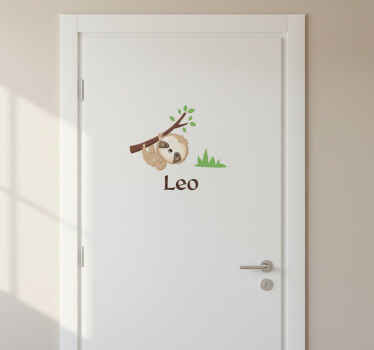 Customisable sticker sloth for kids' room - TenStickers