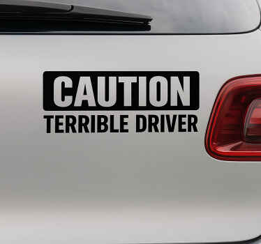 Car sticker honest warning label - TenStickers