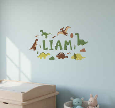 Customisable sticker dinosaur for children's room - TenStickers