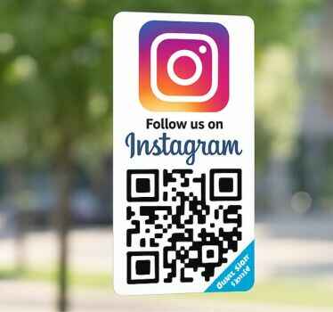 Internet sticker vertical instagram qr code - TenStickers