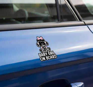 Αυτοκόλλητο αυτοκινήτου Κορίτσι στο αυτοκίνητο - TenStickers