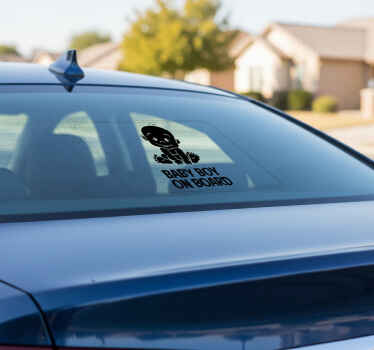 Αυτοκόλλητο αυτοκινήτου Μωρό Αγόρι Στο Όχημα - TenStickers