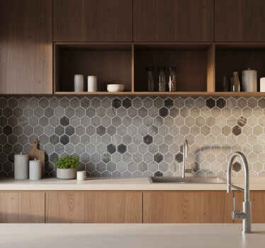 動物 シール ダークヘキサゴナルマーブル - TENSTICKERS