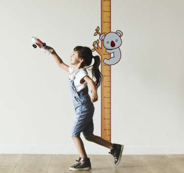 Koala Meter height chart wall sticker - TenStickers
