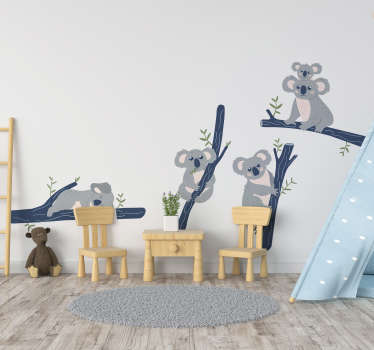Koala Tree animal wall sticker - TenStickers