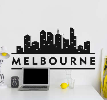 Melbourne Skyline Sticker - TenStickers
