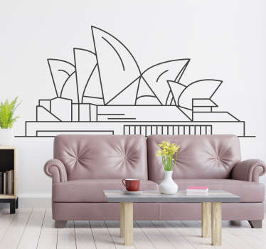 Sydney Opera House Silhouette Sticker - TenStickers