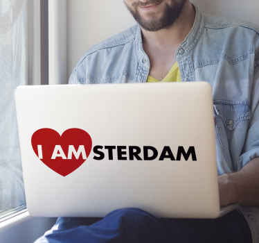 Laptop sticker I Amsterdam - TenStickers