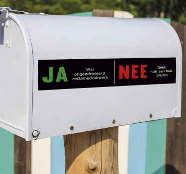 Naklejka na skrzynkę pocztową z tekstem - TenStickers