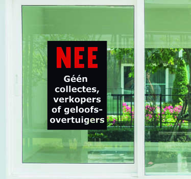 Raamstickers Geen deur verkoop - TenStickers