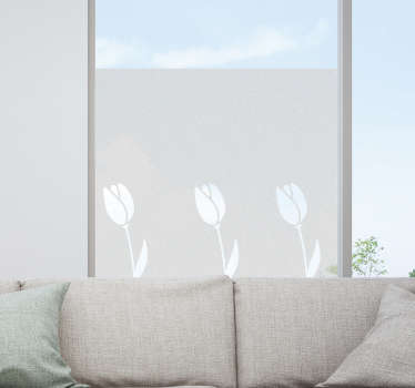 Muurstickers bloemen raamfolie tulpen - TenStickers