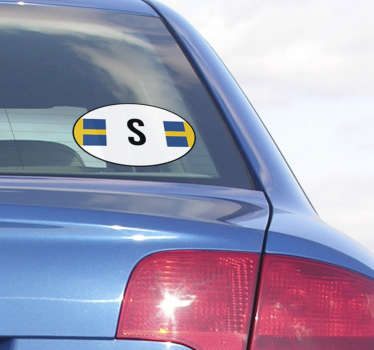 Sveriges flaggbildekal - Tenstickers