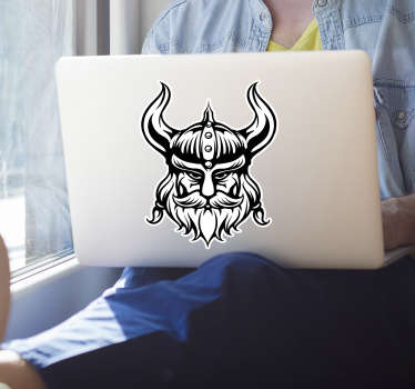 Viking warrior laptop sticker - Tenstickers