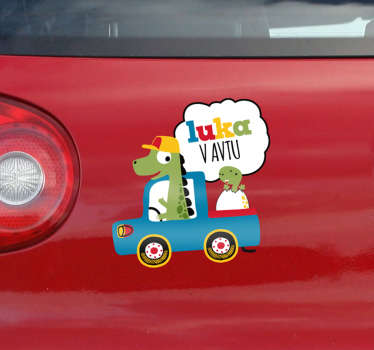 Otroka na krovu ime nalepka nalepka vozila - TenStickers