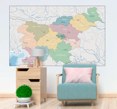 Map slovenija zidna nalepka - TenStickers