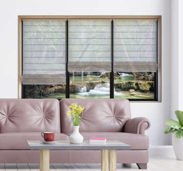 3d landscape living room wall decal - TenStickers