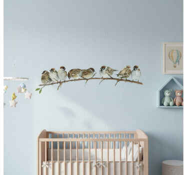 Gyvūnų lipdukas paukščiai ant šakos - „Tenstickers“