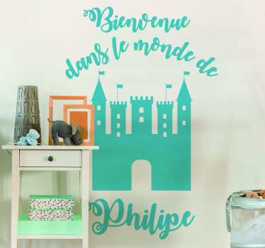 Sticker Maison Bienvenue dans le monde de ... - TenStickers