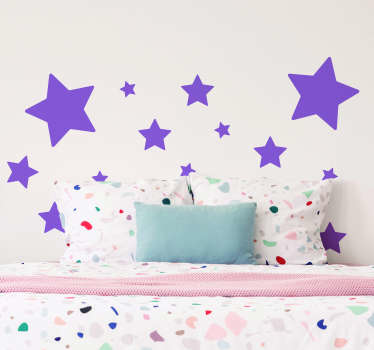 Stjärnor olika storlekar utrymme väggdekor - Tenstickers