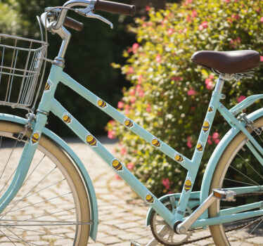 Bike sticker cute bumblebees set - TenStickers