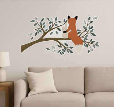 Muursticker bosvrienden omhelzing - TenStickers