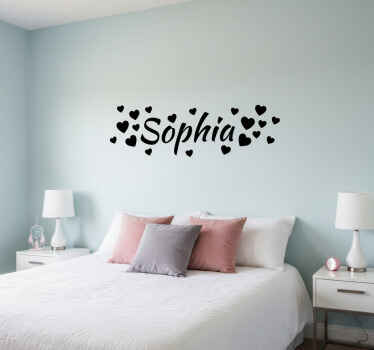 Tilpassbart klistremerke hjerter veggdekor - Tenstickers