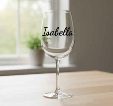 Tilpassbart klistremerke vinglass etikett - Tenstickers