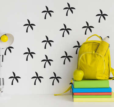 Small palm trees set tree wall decal - TenStickers