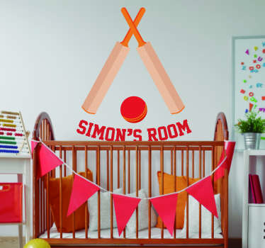 Cricket Customisable Sticker - TenStickers