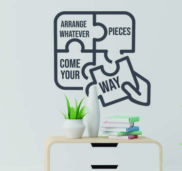 Virginia Woolf Arrangement Quote Sticker - TenStickers